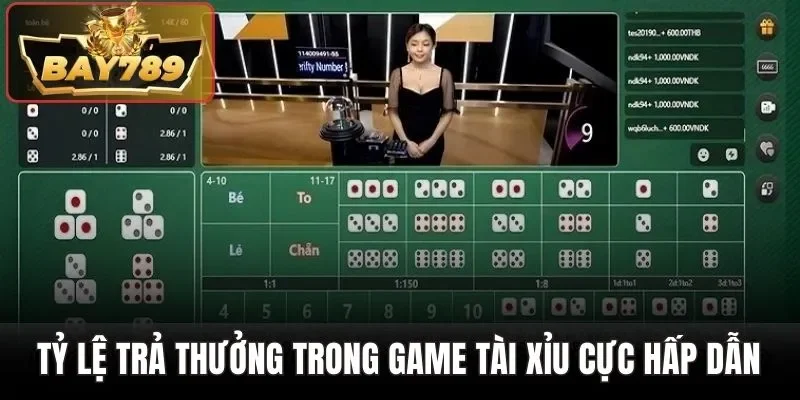 Tài Xỉu BAY789 - Top 1 Tựa Game Cực Cuốn, Hấp Dẫn Dân Chơi 3 Tỷ lệ trả thưởng trong game Tài Xỉu cực hấp dẫn